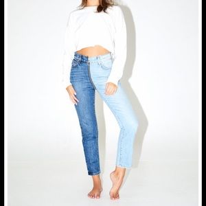 BRAND NEW two tone yin yang crops